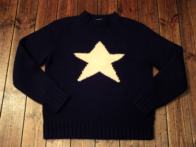 Ralph Lauren / Star Wool Handknit Sweater: Cosmic Jumper - Retro