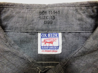 初売り グレー シャンブレーシャツ OX−HIDE (3).jpg