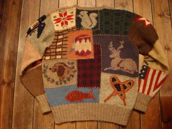 Ralph Lauren - Polo Country / Patchwork Hand Knit Sweater ＆ Vest